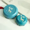 Tinplate candle jar candy gift box empty wedding retro small deer tin can drum shape metal cute round creative storage container