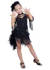 Stage Wear Discount Feather Sequin Fringe Dancewear Latin Dance Dresses For Sale Child Kids Dress Girls