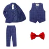 Торжественная одежда для мальчиков, модный повседневный костюм для мальчиков, модная детская одежда, костюмы для мальчиков с длинными рукавами на свадьбу226E