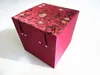 Luxuriöse, weiche, quadratische, gelb-rote Schmuck-Geschenkbox aus Seidenstoff, chinesische Holzbox, Verpackung, Edelstein-Kollektion, dekorative Boxen in mehreren Größen