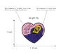Crânio rosa do coração Pinos esqueleto Broches do esmalte pinos emblemas de lapela pinos esqueleto jóias Punk GD171