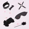 10 Pcs PU Cuir Sex Toys pour Adultes BDSM Bondage Ensemble Bouche Gag Sexe Mains Fow Femmes Fouet Corde Érotique Sexy Lingerie Costumes C18122601