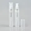 ミニ2-5mlの透明なプラスチックスプレーボトル小さな詰め替え化粧品パッキング噴霧スプレー液体容器