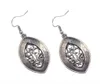 New Boemian Fashion Populari Orecchini di fiori intagliati d'argento Vintage Silver Hollo