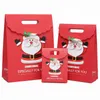 Christmas Paper Tote Bag Christmas Gift Package Bag Santa Claus Deer Printed Christmas Gift Wrap Bags