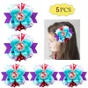 5pcs 455039039 Pastel Mermaid Mermaid Princess Bow Sparkle Hair Bow inspired girl hair accessories9548356