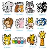 36 stks / partij Leuke Japanse-stijl Cartoon Dierstickers voor Waterfles Laptop Bagage Koelkast Telefoon Auto Kids DIY Toy Vinyl Decal
