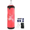 Saco de areia de boxe vazio pendurado kick saco de areia boxing treinamento luta karate soco soco saco de areia com metal carabiner gancho t191230