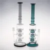 32cm Tall 14.4mm Joint Size Hunter White Black Glass Bong with a Bowl Percolato Thick Basic Smoking Pipe Two Fuction Oil Rigs