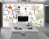 3d Home Wallpaper Auspicious Deer's Delicate Flowers Living Room Bedroom TV Background Wall Wallpaper