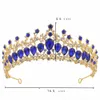 Cristalli di lusso Corona nuziale Argento oro strass Principessa Prom Queen Tiara nuziale Corona Accessori per capelli Economici Blu Rosso
