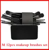 Makeup Brushes M 12pcs Makeup Brush Designer Black Eyeshadow Foundation Powder Blush Lip Make Up Tools 12pcs/set 3types