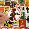 50pcsSet Warning Stickers Danger Banning Signs Reminder Waterproof Decal Sticker to DIY Laptop Motorcycle Luggage Snowboard Car4765509