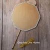 Handmade White Blank Vintage Hand Fans Bamboo Handles Chinese Traditional Mulberry Silk Fan Dance DIY Hand Painting Embroidery