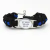 Nieuwe politie veilig terug de blauwe ik hou van mijn plaatsvervangend held paracord survival sport outdoor armband sieraden