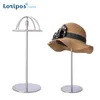 Support de chapeau en métal noir support de rehausseur de chapeau en acier inoxydable doré magasin de vêtements présentoir de chapeau accessoires d'affichage de capuchon en métal argenté de haute qualité