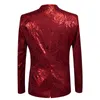 Yunclos 2019 mannen slim fit blazer mode bruiloft pak jassen heren elegante roos print blazer jassen masculino