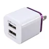 Metal Dual USB wall Charger US EU Plug 2.1A AC Power Adapter Wall Charger Plug 2 port for Phone