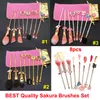 Makeup Brushes Set Cardcaptor Sakura brush 8pcs Cute Metallic Magical Girl Rose Gold Brush Pink Bag Face Eyes Lips Eyebrow Cosmetic Tool