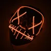 LED HALLOWEEN Neon Mask Light Up Purege Mask Череп Смешные Маскарад Костюм Избирательные Маски Маски Света в Темном Страшном фильме Косплей HH7-1719