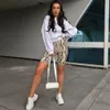 Mode Streetwear Snake Grain Passar Shorts Sommar Kvinnor TrackSuits Holiday Ärmlös Grödplattor Strand Mini Sets Klubb Romper Sexiga Korta Byxor