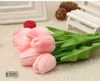 Tulipan Sztuczny Kwiat Lateks Prawny Dotyk Bukiet Ślubny Bridal Home Decor Nosegay Posy Dostosuj na sprzedaż G233
