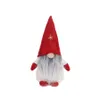 Merry Christmas Star Hat Svenska Santa Gnome Plysch Dolls Table Ornaments Handgjorda Elf Fylld Toy Semesterhus Party Decor JK1910