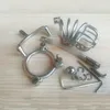 Dispositifs de chasteté Cages de chasteté masculines Prise de pénis en acier BDSM Bondage Gear Cock Acier inoxydable Homme Cbt Conception permanente et à verrouillage à vis