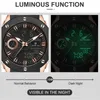 Reloj Hombre GOLDENHOUR Fashion Sport Men Watch erkek kol saati Automatic Digital Army Military Man Watch Relogio Masculino302K