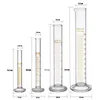 Laboratory Supplies Thick Glass Graduated Cylinder Set 5ml 10ml 50ml 100ml Glass Cup with Two Brushes