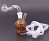 Portable Mini Oil Burner Bong Small Glass Bongs Hand Bubbler AshCatcher Smoking Water Pipes Dab Rig with 10mm Glass Oil Burner Pipe and Hose