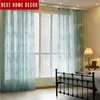 Bhd minimalismo bordado tule puro para cortinas de janela para sala de estar o quarto moderno cortinas de tule tecido drapes1