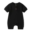 Abiti firmati per bambini Baby Solid Kintted Pagliaccetti Ragazzi Ragazze Tute casual Estate Maniche corte Articolo Pit Outfit Tuta da bambino PY464