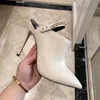 2020ss autunno cinturini in vera pelle design catene donne stivali pantofole tacco alto vestito femminile stivali da sposa partito di promenade moda stivali scarpa