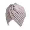 Frauen Winter Warm Stricken Turban Kreuz Twist Arabischen Haar Wrap Solide Lässige Skullies Beanies Hut Kappe Stricken Turban Kreuz S18120302