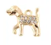 20 pièces/lot 20x18mm (or, couleur argent) Animal chien accrocher pendentif breloques adapté pour médaillon flottant à mémoire magnétique