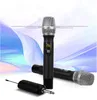 Professionals handheld metal smart wireless microphone U segment computer recording + LED display 2 colours