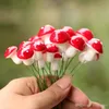 Mini Mushroom Miniatures Artificial Garden Fairy Moss Resin Crafts Decorations Stakes Craft For Home 2cm