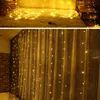 3M*3M LED Curtain Light String Wedding Bedroom Decoration Festive Christmas Icicle LED Light Garden Accessories Outdoor Star String Lights