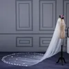 Toppkvalitet bröllop Långt slöja 3 meter långt brudhuvudslöjor Veil Ivory White Color Spets Women Wedding Accessories