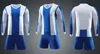 wholesale Jersey de fútbol personalizado de manga larga 2020 con pantalones cortos, conjuntos de entrenamiento de fútbol, ropa de gimnasio, uniformes baratos de fitness yakuda