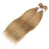 Kisshair 3 Human Hair Bundles Color 8 Ash Blonde Brazilian Remy Double Weft Hair Extension Sily prosto 95GPC4354955