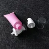 50g 50ml White Pink PE Plastic Soft Tubes Empty Squeeze Refillable Cosmetic BB Cream Emulsion Lotion Packaging Containers DHL free