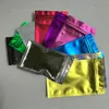 1000Pcs 8.5*13cm Colorful Matte Clear Aluminum Foil zipper lock Bags Self-Sealed Zipper Packaging Pouches Food Bags for Snack Storage