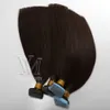 Brazylijski Vmae ciemnobrązowy #2 20 do 26 cali podwójnie narysowany proste dziewicze włosy ludzkie włosy taśma przedłużająca się