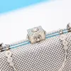 Heavy Industry Beaded Evening Bag Dress Bride Hand with Diamond Pearl Petal Chain One Shoulder Party Bags