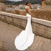 2020 Sexy Beach Wedding Dresses Elegant Mermaid Bridal Dresses Lace Appliqued Vestido De Noiva Lorie Boho Wedding Gowns