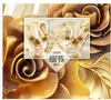 3D luxe gouden zwaan rose bloem zachte tas sieraden tv achtergrond muur 3d wallpapers