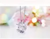 Partihandel 925 Silver Princess Crown Pendant Halsband Högkvalitativ Swiss Crystal Women Crystal Smycken Box Chain Crown Halsband