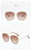 Top quality Women's Men's Round Sunglasses men's women's clothing brand designer retro fashion gold frame sunglasses transparent ocean lens